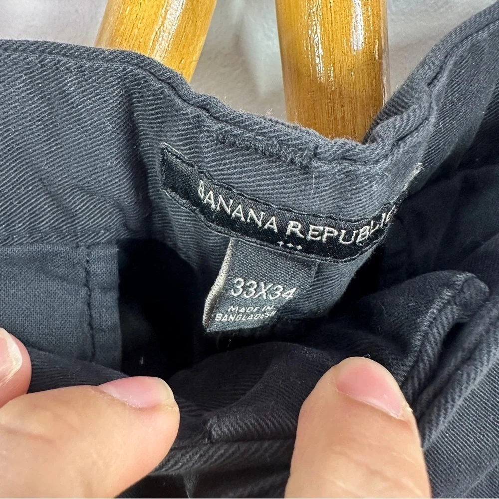 NWT Men’s Banana Republic Pleated Explorer Pant Black sz 33x34